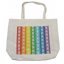 Stripe Rainbow Pattern Shopping Bag