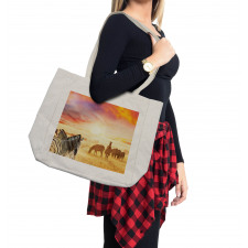 South Wild Zebra Shopping Bag