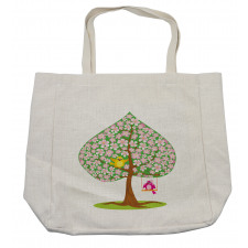 Heart Shape Tree Blossom Shopping Bag