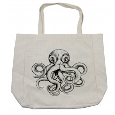 Sketch Monochrome Art Shopping Bag