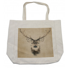 Deer Portrait with Dots Shopping Bag