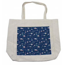 Galaxy Planets Stars Art Shopping Bag