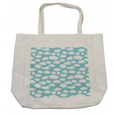 Bicolored Clouds Graphic Shopping Bag