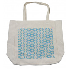 Tile Hexagons and Flowers Shopping Bag