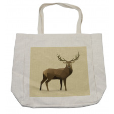 Geometric Deer Elk Graphic Shopping Bag