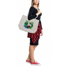 Rooster Exotic Paradise Shopping Bag