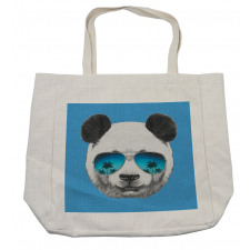 Single Cool Panda Face Shopping Bag