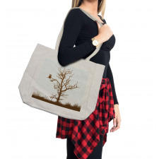 Owl Autumn Tree Branch Shopping Bag