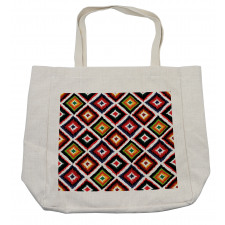 Vintage Folk Border Shopping Bag