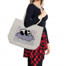 Sleeping Panda on Cloud Shopping Bag