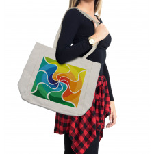 Rainbow Spiral Shopping Bag
