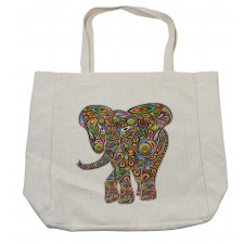 Boho Elephant Art Shopping Bag