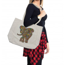 Boho Elephant Art Shopping Bag