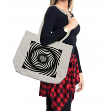 Black and White Swirl Shopping Bag