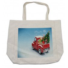 Red Truck Xmas Tree Shopping Bag