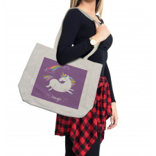 Purple Kids Rainbow Shopping Bag