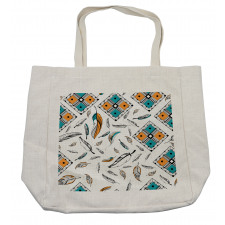 Tribal Bohemian Feather Shopping Bag