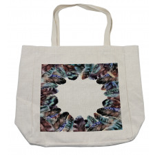 Bird Feathers Circle Art Shopping Bag