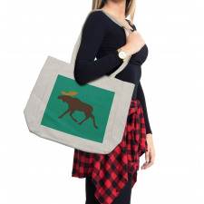Deer Family and Antlers Shopping Bag