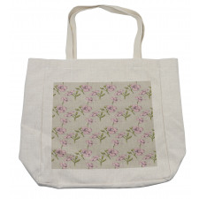 Lily Petals and Buds on Lines Shopping Bag