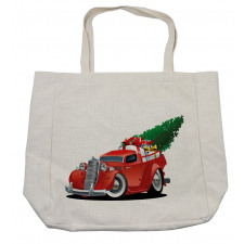 Red American Truck Shopping Bag