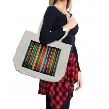 Retro Colorful Bands Shopping Bag