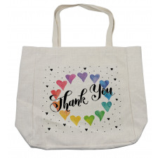 Thank You Words Color Shopping Bag