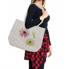 Watercolored Flowers Shopping Bag