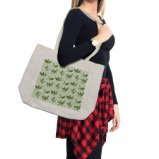 Palm Leaves Geometric Shopping Bag