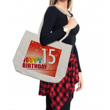 15th Birthday Concept Shopping Bag
