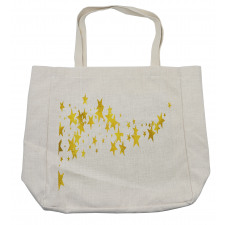 Yellow Shade Modern Stars Shopping Bag
