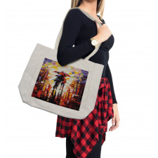 Romantic Painting Couple Shopping Bag