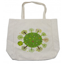 Various Green Trees Bloom Shopping Bag