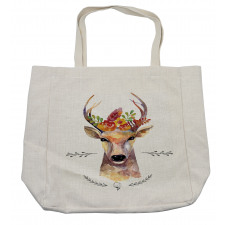 Watercolor Deer Rustic Shopping Bag