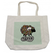 Hipster Doodle Fun Sheep Shopping Bag