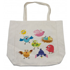 Funny Birds Sun Cartoon Shopping Bag