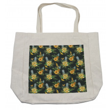 Tropic Flower Design Shopping Bag