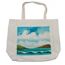 Waves Islands Blue Sky Shopping Bag