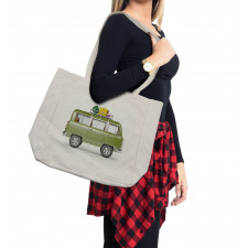 Retro Safari Van Africa Shopping Bag