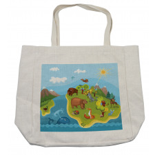 Happy Planet Mountains Shopping Bag