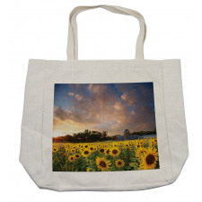 Sunflower Field Sky Shopping Bag