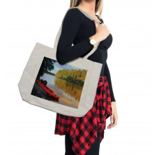 Canoe Lake Autumn Shopping Bag