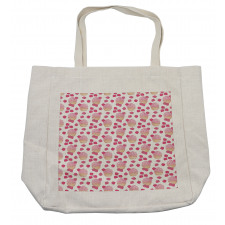 Doodle Style Strawberry Shopping Bag