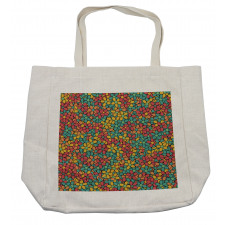 Retro Colored Doodle Shopping Bag