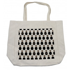 Hello Wording Pineapples Shopping Bag