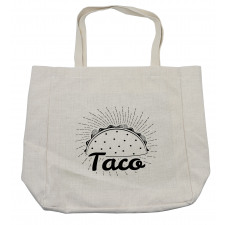 Mexican Taco Typography Art Shopping Bag