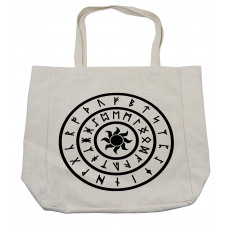 Sun and Nordic Runes Shopping Bag