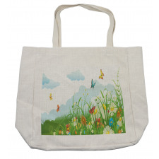 Clouds with Spring Meadow Shopping Bag