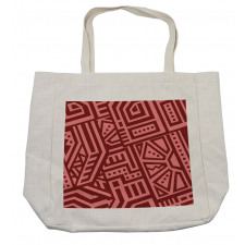 Angled Lines and Dots Shopping Bag