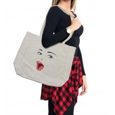 Surprised Facial Expression Shopping Bag